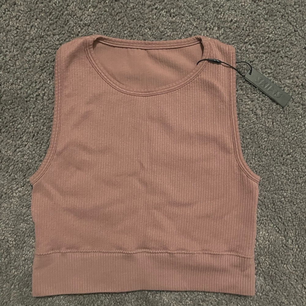 NWT Skims Stretch Rib High Neck Bra